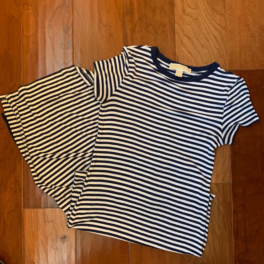 Michael Kors striped maxi dress